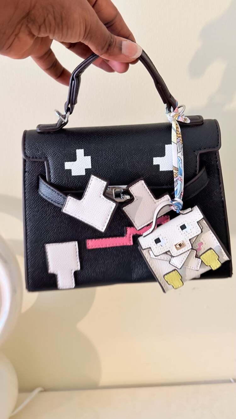 Urban Simplicity Pixel Design Mini Kelly Bag